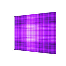 Purple plaid canvas prints