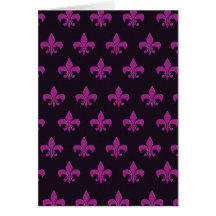 Purple polka dot and shape design card