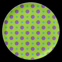 Purple polka dot plate plates