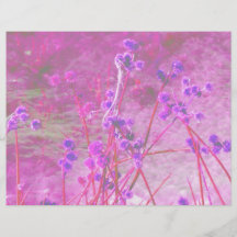 Purple pond plants background personalised flyer