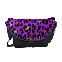 Purple Pop Leopard Print Commuter Bag