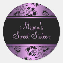 Purple Pretty Flower Sticker