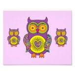 Purple Psychedelic Owl Photograph