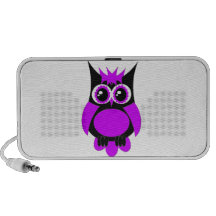 Purple Punk Owl Doodle Speaker System