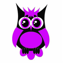 Purple Punk Owl Magnet Photo Cutouts