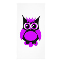 Purple Punk Owl Photo Card