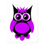 Purple Punk Owl Postcard