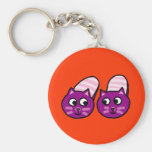 Purple pussycats slippers keychains