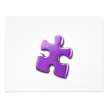 Purple Puzzle! A design also for Autism Awareness Personalized Invites