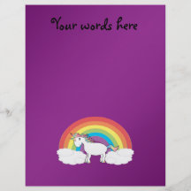 Purple rainbow unicorn gifts flyer design