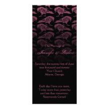 Purple Raven Gothic Wedding Program Customized Rack Card
