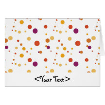 Purple Red and Yellow Polka Dots Cards