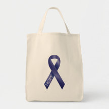Purple Ribbon Canvas Bag