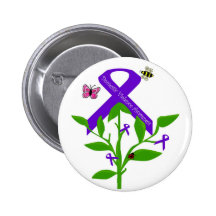 Purple ribbon Domestic Violence Awareness button