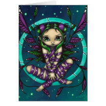 "Purple Ribbon Fairy" Greeting Card