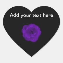 Purple Rose. Black Background. Stickers