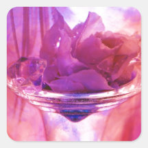 "Purple Rose" collection Square Stickers