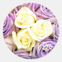 Purple Rose Envelope Seal Stickers