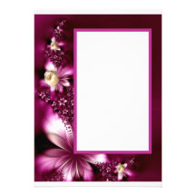Purple Rose Wedding Invitation