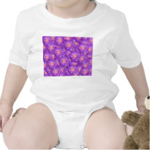 Purple roses baby bodysuit