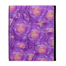 Purple roses iPad folio cases