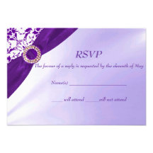 Purple RSVP cards