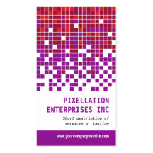 Purple Rust Pixel Modulation Business Card Templates