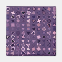 Purple Shapes Fridge Magnet