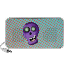 Purple Skull  Doodle Mp3 Speakers