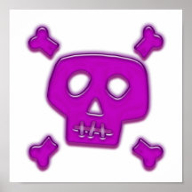 Purple Skull Posters