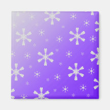 Purple Snowflake Magnet