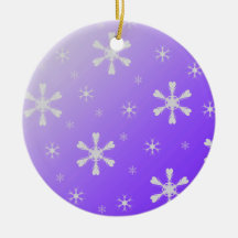 Purple Snowflakes Ornament