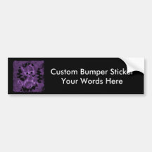 Purple Spiral Smoke Teddy Bear Bumper Stickers