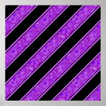 Purple Sponge Paint Stripes Poster
