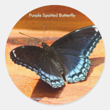 Purple Spotted Butterfly Stickers