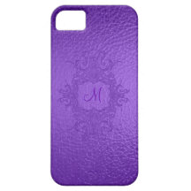 Purple Stained Glass Look-Custom Monogram iPhone 5 Case