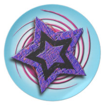 Purple Star Power! Dinner Plates