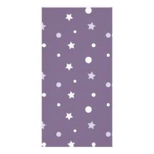 Purple Stars Custom Photo Card