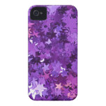 Purple Stars Glitter iPhone 4 Covers
