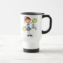 Purple Stick Figure Cheerleader t-shirts and Gifts Coffee Mugs