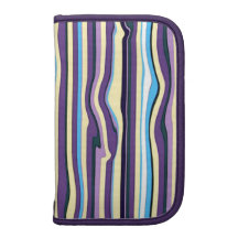 Purple Stripes Abstract Folio Organiser Organizer