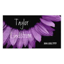 Purple Sunflower Business Card Template