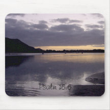 Purple Sunset Watercolor - Psalm 16:6 Mousepads