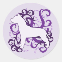 Purple Swirl American Pit Bull Terrier Sticker