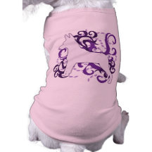 Purple Swirl Min Pin Doggie Tee Shirt