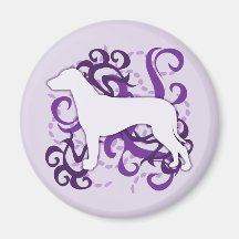 Purple Swirl Rhodesian Ridgeback Fridge Magnet