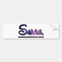 Purple swirly swag space bumper stickers