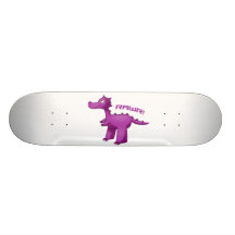 Purple T-Rex Skateboard Deck