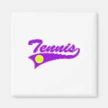 Purple Tennis Fridge Magnet