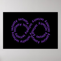 Purple Text Infinity Symbol Poster